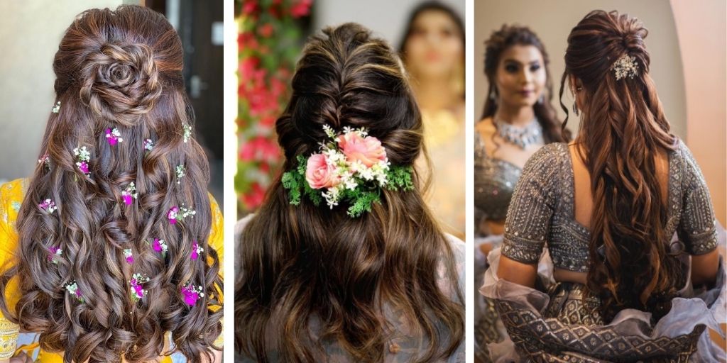 indian bridal hairstyles for reception