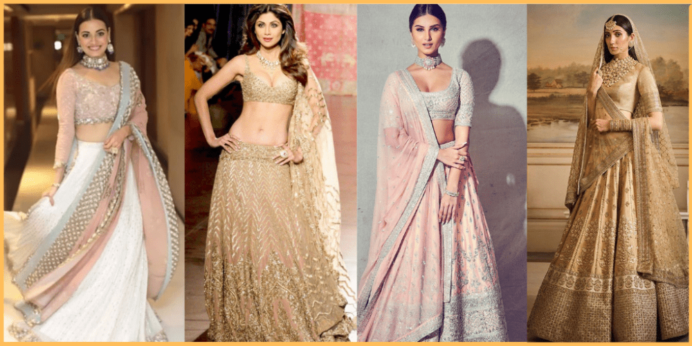 how to wear lehenga for reception