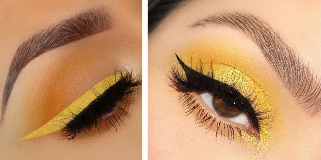 yellow bridal eye makeup