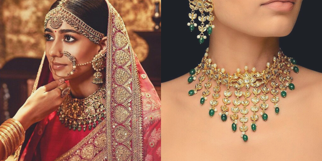 gold necklace for indian wedding
