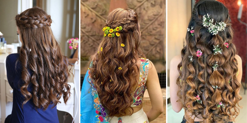 Crown Braids with Glamorous Curls