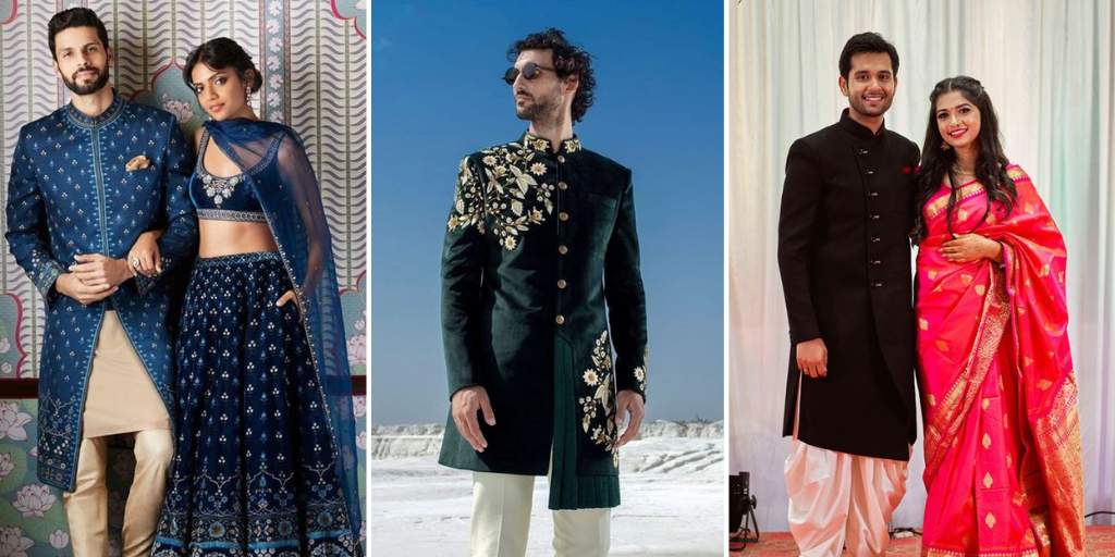 reception outfit ideas for men: sherwani