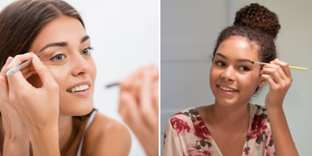 party makeup at home - brows