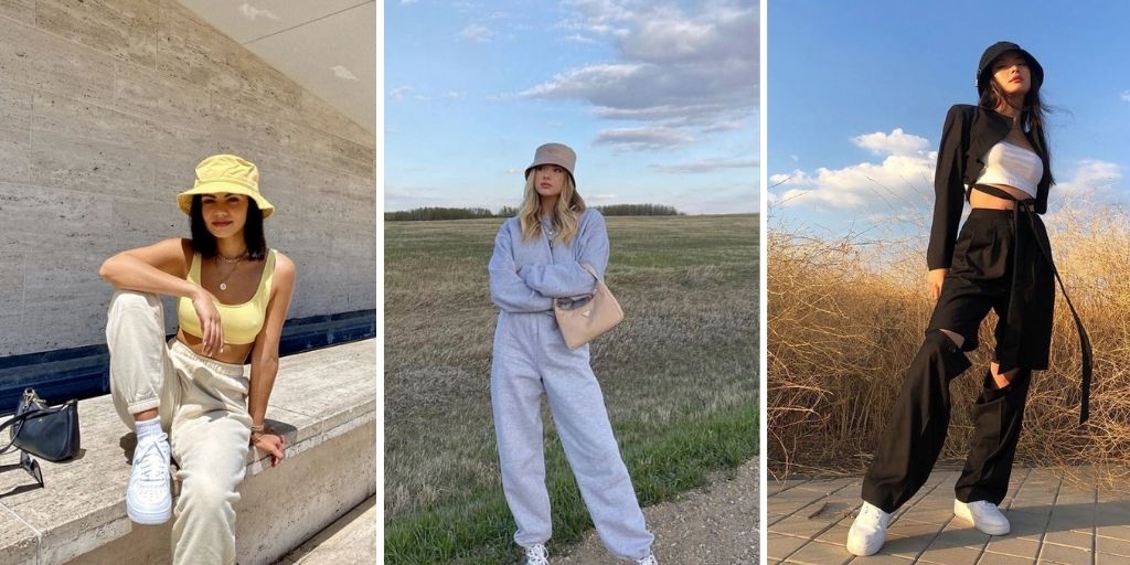 how to wear a bucket hat with loungewear