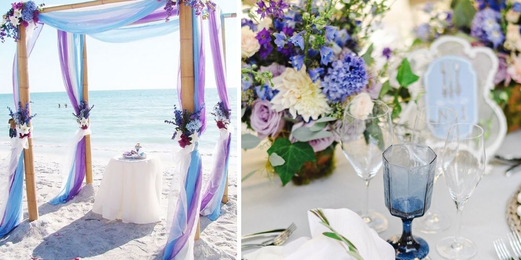 lavender and blue wedding decor ideas