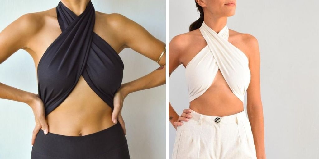 tying ways to turn scarf into fashion top
