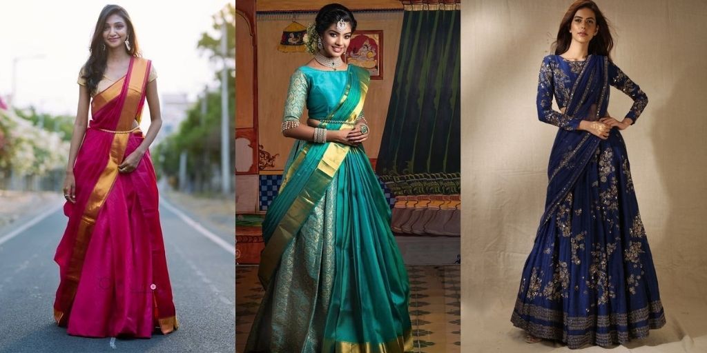 Double Saree Draping in fully Lehenga style ||अपनी बनारसी साडी को दे  Different look (Hindi) - YouTube | Lehenga style, Saree, India beauty women