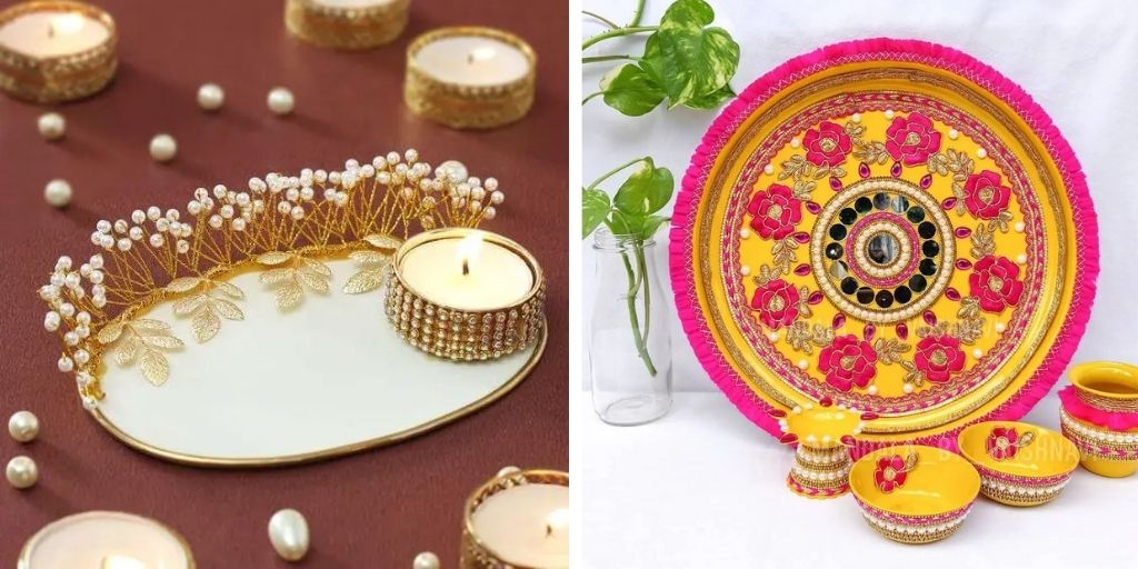 diy rakhi puja thali