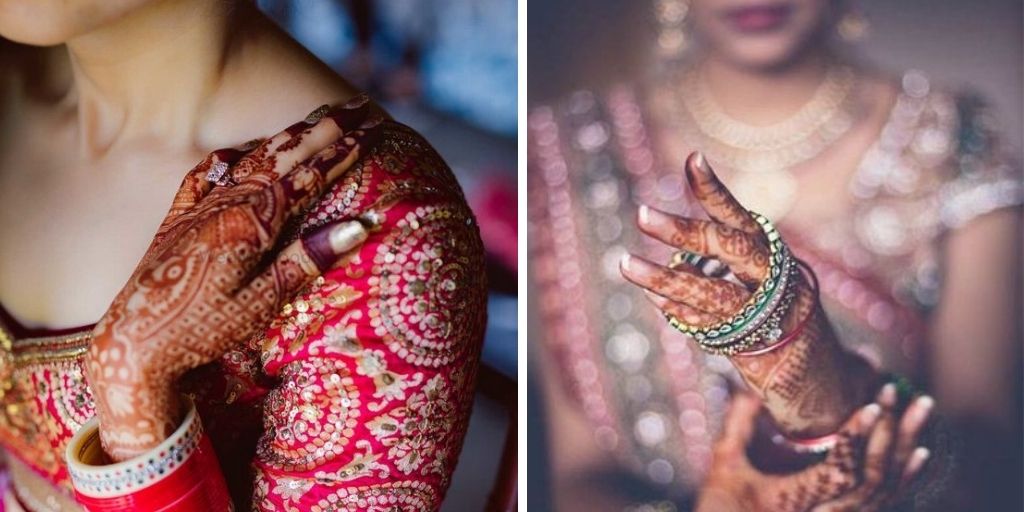 mehndi poses brides india