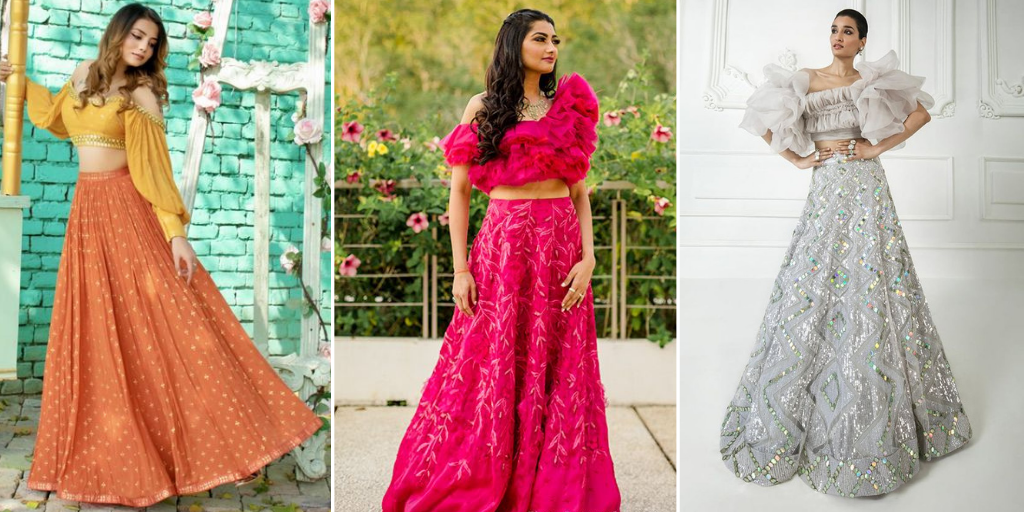 Outfits for the groom's sister - crop top lehenga