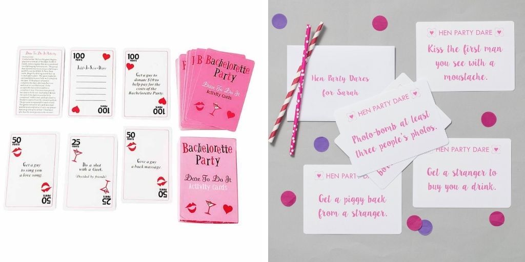 bachelorette party dare cards