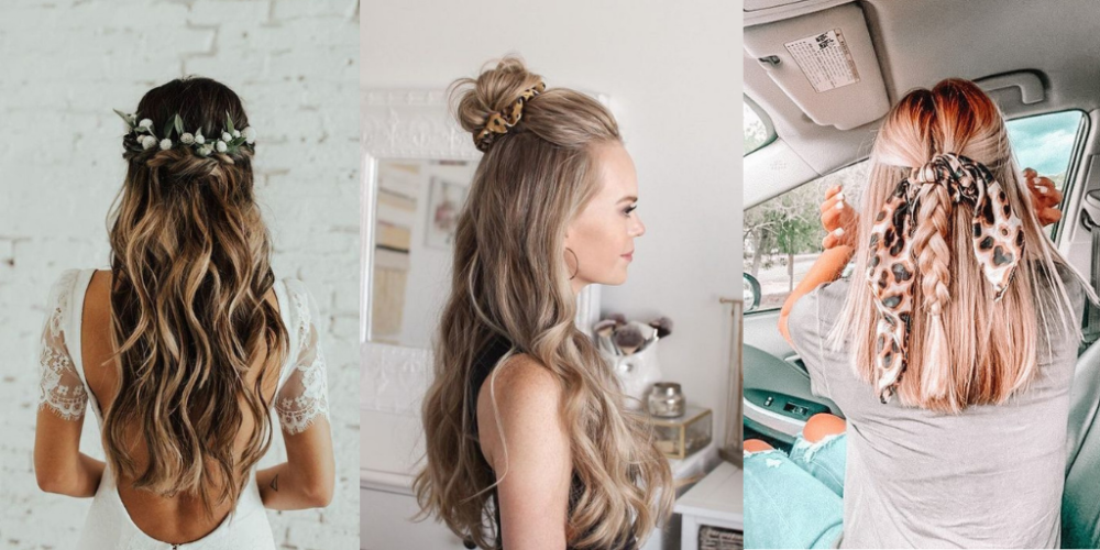 Here are some ways to achieve a half up half down hairstyle Styl Inc