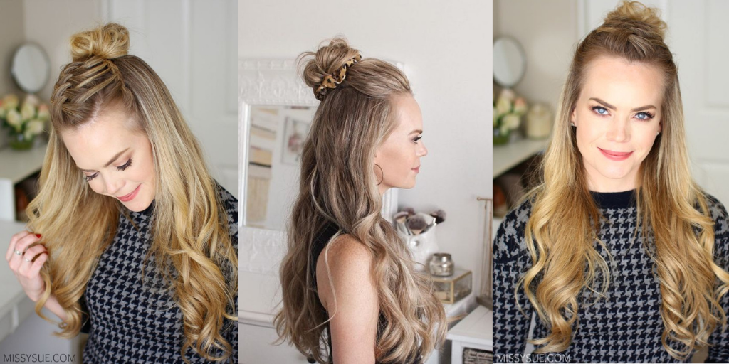 Here are some ways to achieve a half up half down hairstyle - Styl Inc