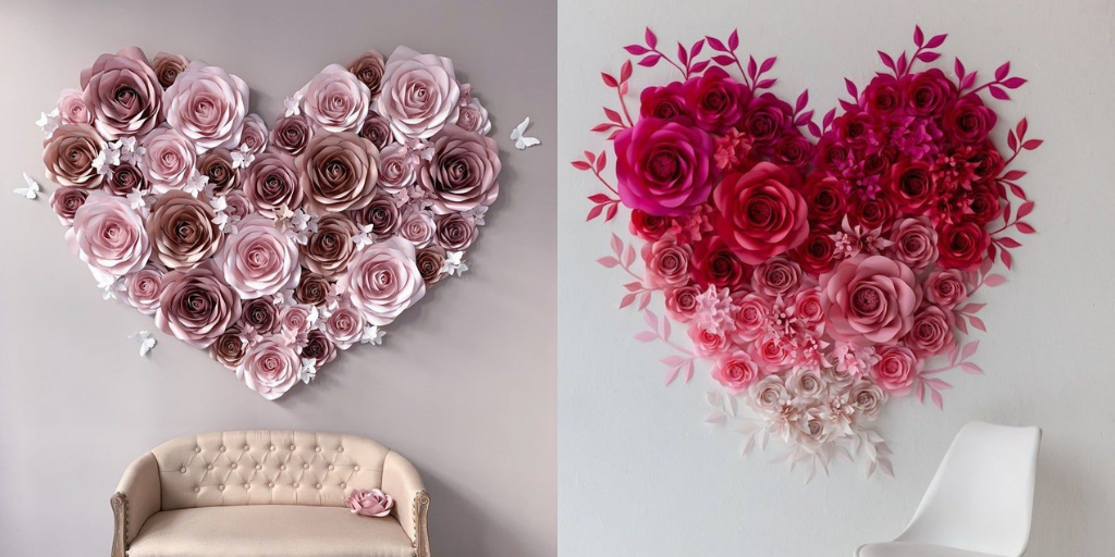 Paper Flower Wall Decoration Ideas - Styl Inc