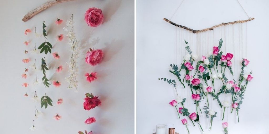 DIY rose wall hanging