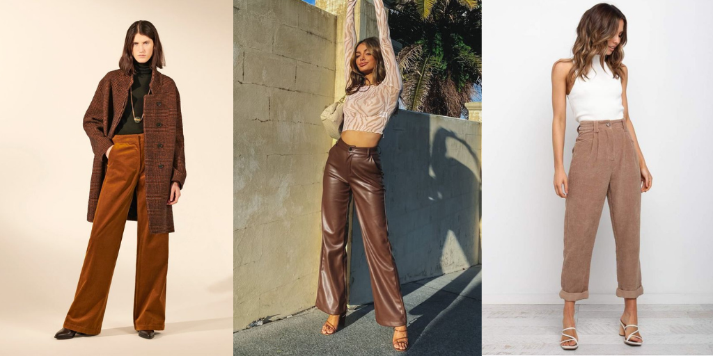 Here are some chic brown pants outfit ideas for you - Styl Inc