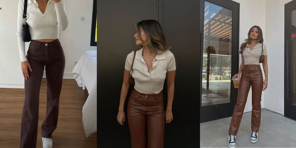 brown pants outfit ideas🫶🏻  Brown outfit, Casual outfits, Brown pants  outfit