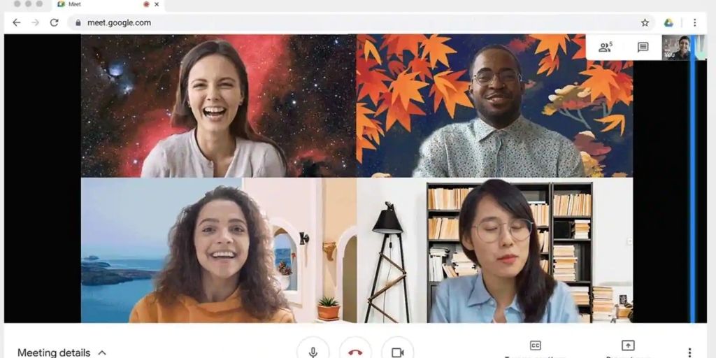 visual effects on google meet