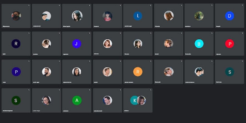 Google meet grid view