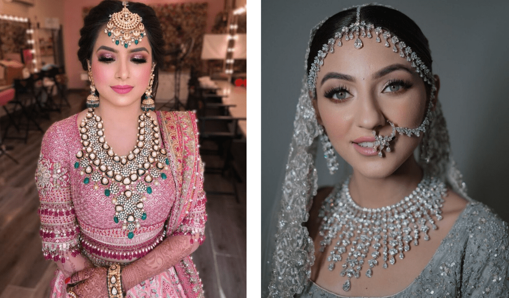 Monochrome bridal makeup looks indian