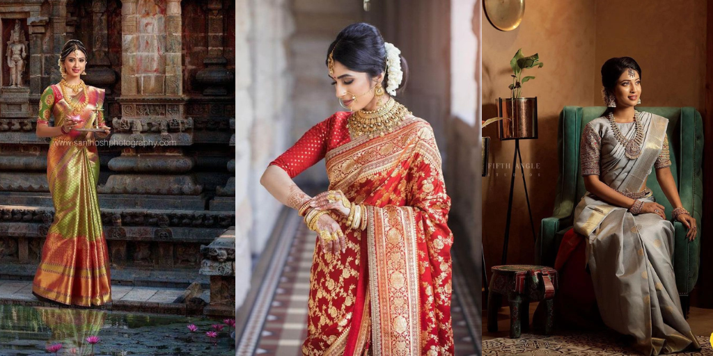 Here are some lovely ideas for a Kanjeevaram Silk Saree - Styl Inc