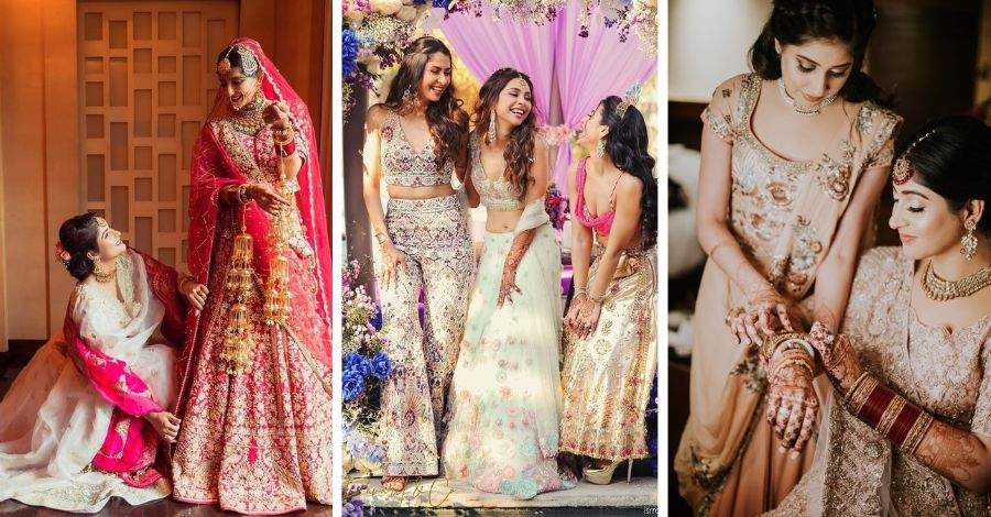Brides & Their Sisters That Wore Coordinated Wedding Outfits