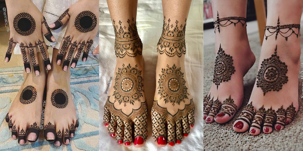 mehendi designs for feet - mandala