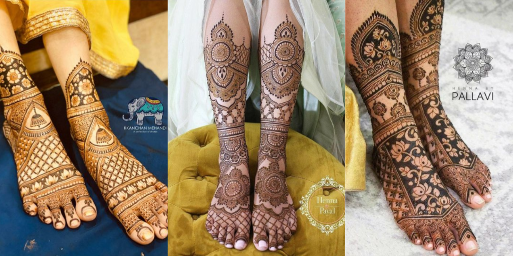 mehendi designs for feet - trad