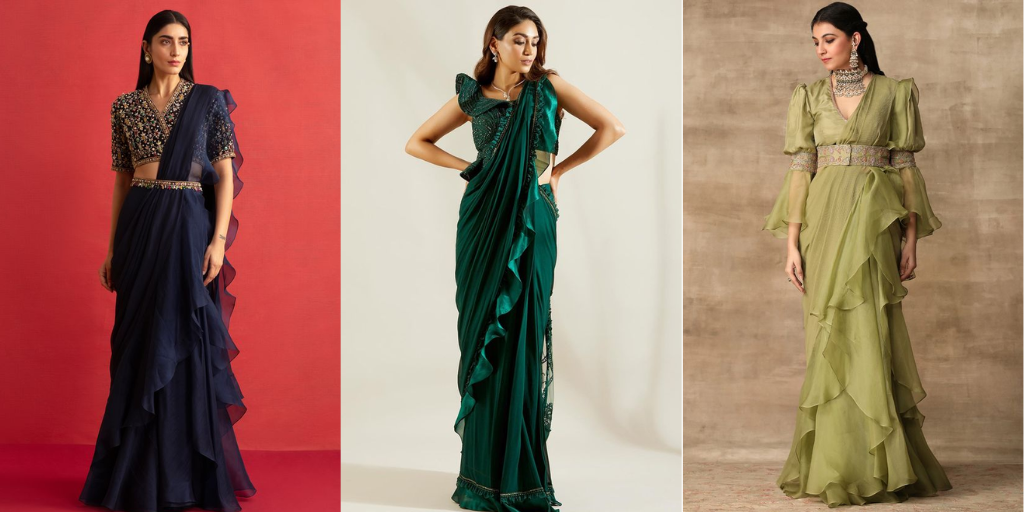 Karwachauth Outfit Ideas - drape saree