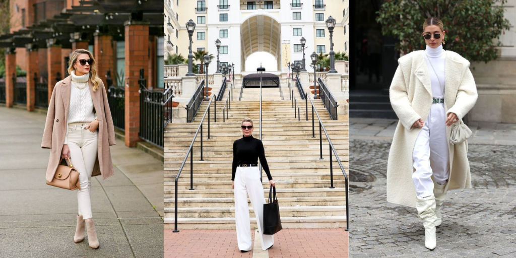 Love wearing white pants in the winters? Style them right - Styl Inc