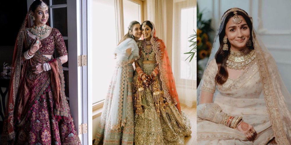 Bridal Dupatta - Border Work At Front Side main image 0