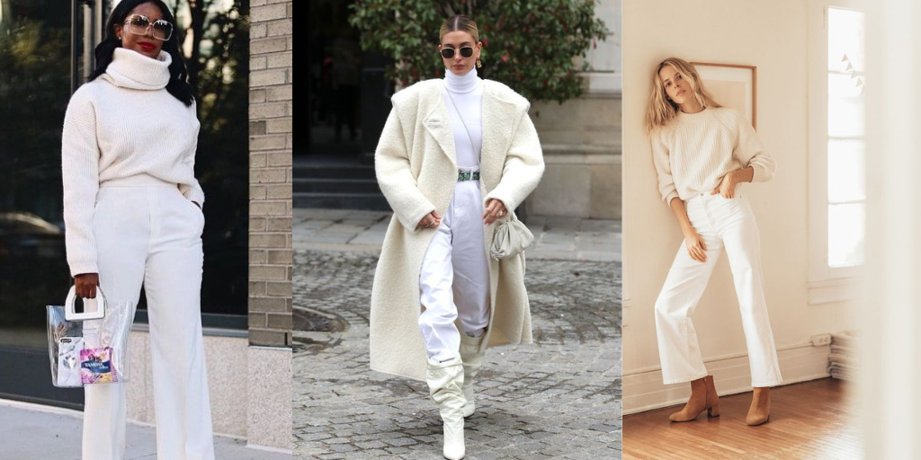Winter Whites +Seasonal Sales Picks  Wide leg pants outfit, White blazer  outfits, Winter white outfit