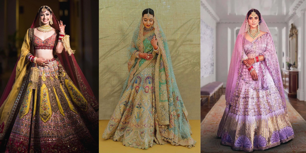 Offbeat and Trendy Colors for Bridal Lehengas 2022