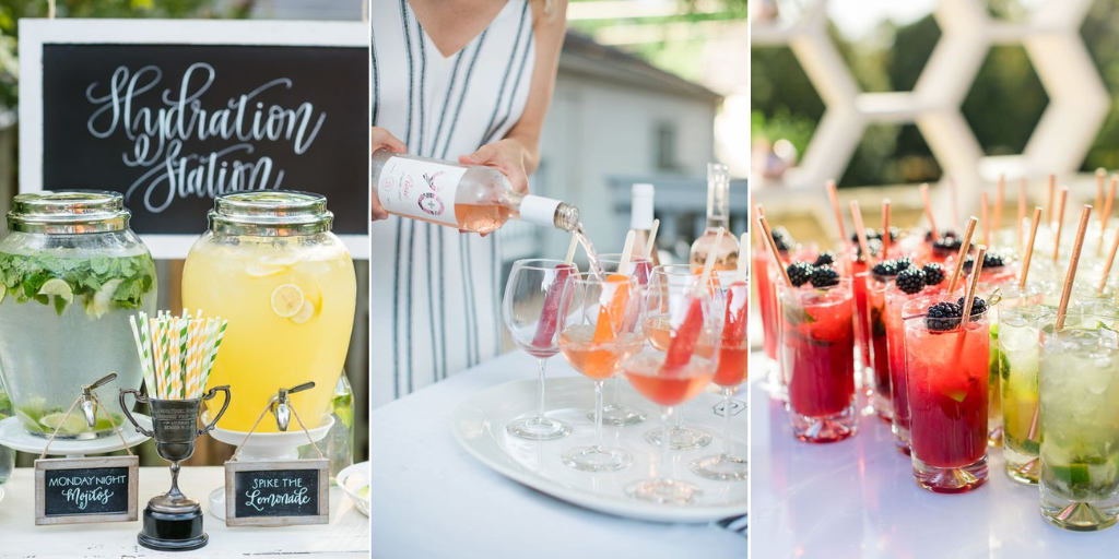 summer wedding menu - drinks