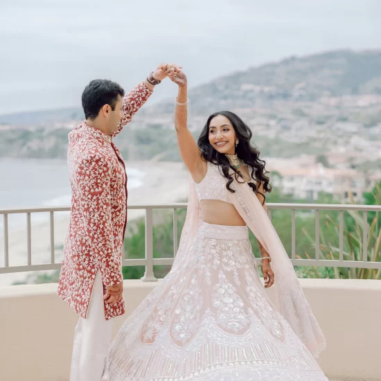 Anika & Akshat Reception look