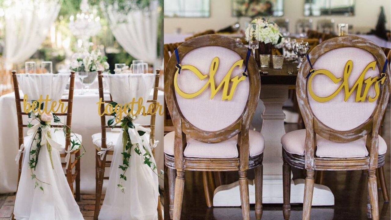 Personalized wedding chairs