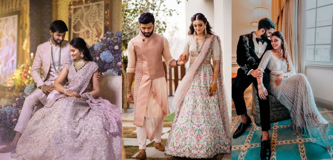sachin and babi light blue dress What To Wear For Fall Engagement Photos