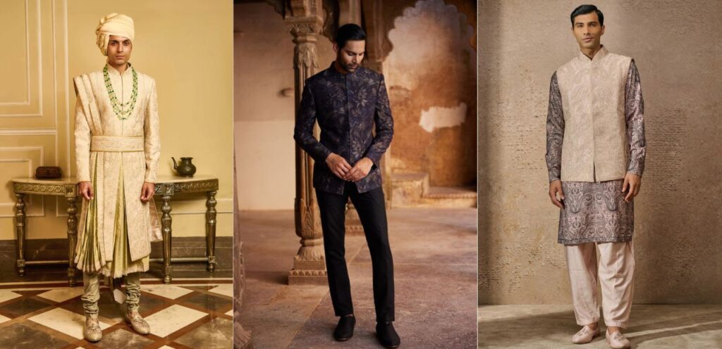 Wardrobe Essentials for Grooms: From Sherwanis to Reception Suits