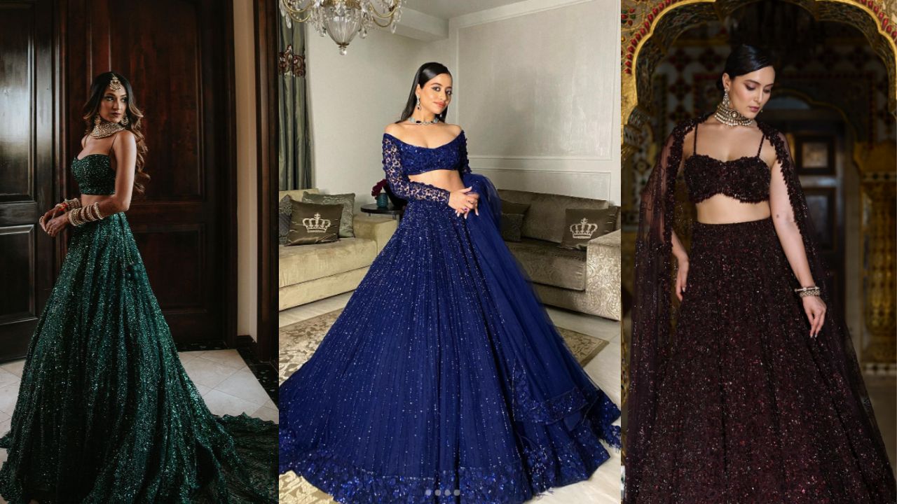 Jewel tone outfits for brides