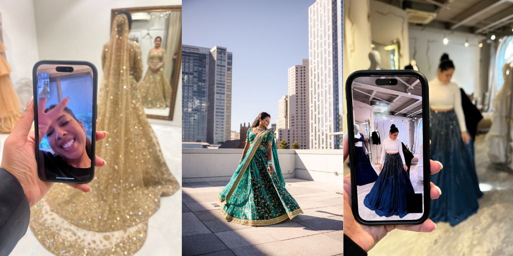 Virtual bridal photoshoots