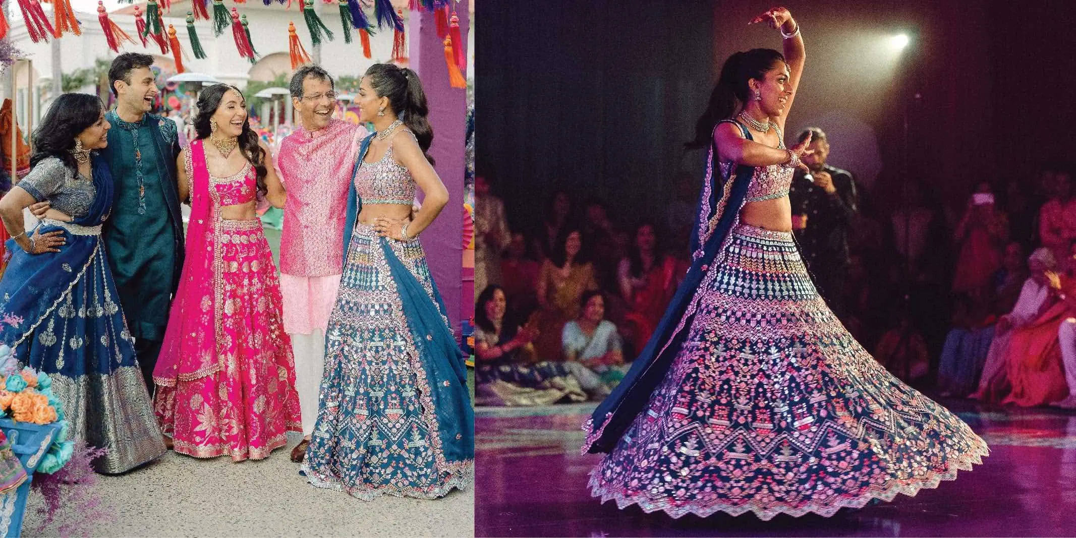 A well coordinated family styled for the wedding