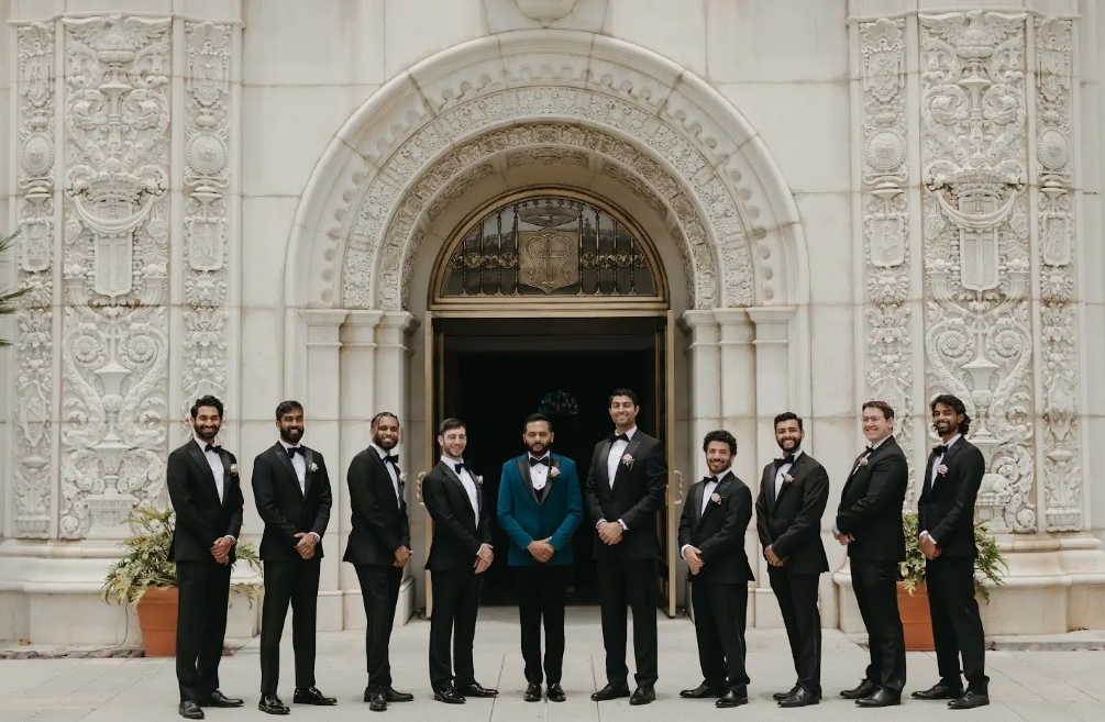 groom and groom gang styling
