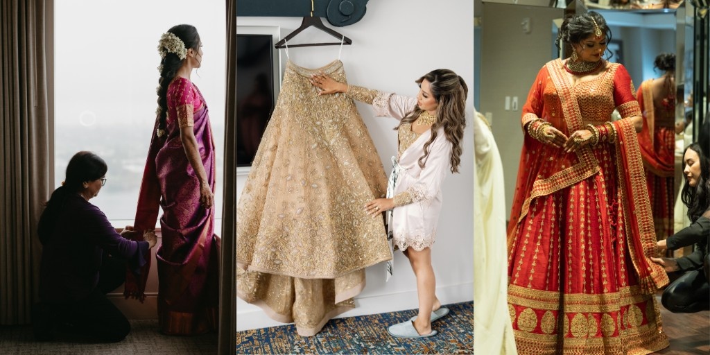 bridal shopping fabric