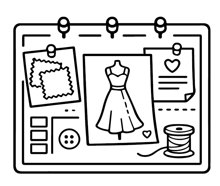 Custom fashion mood boards and styling direction planning