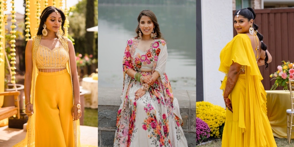 Haldi outfits for bride