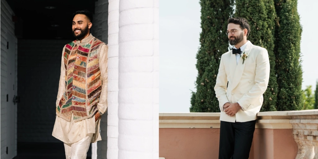 Groom indo-western styling for pre-wedding functions