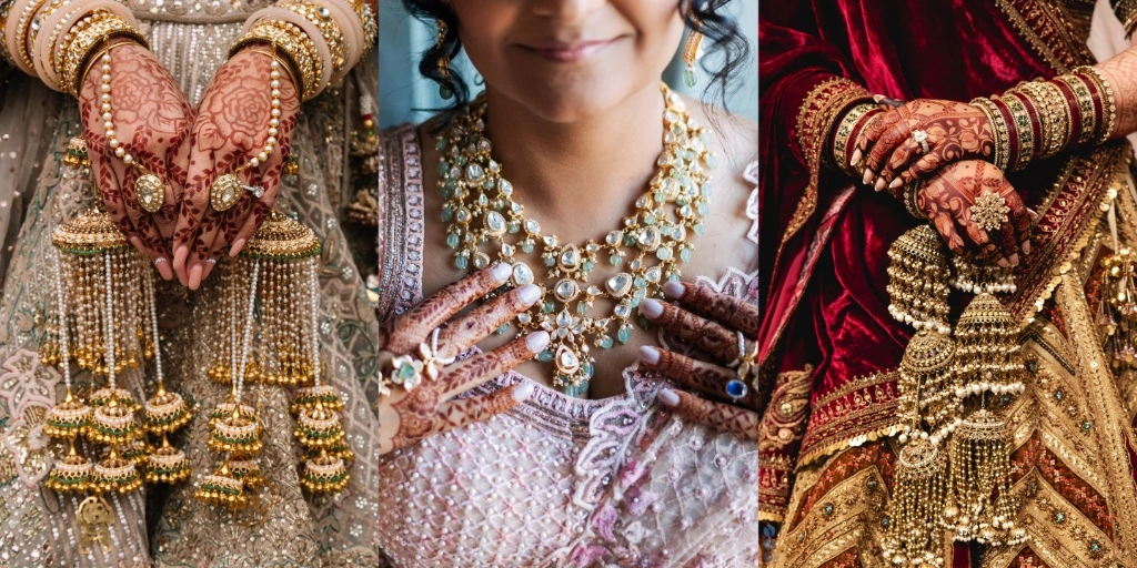 bridal jewellery with saree