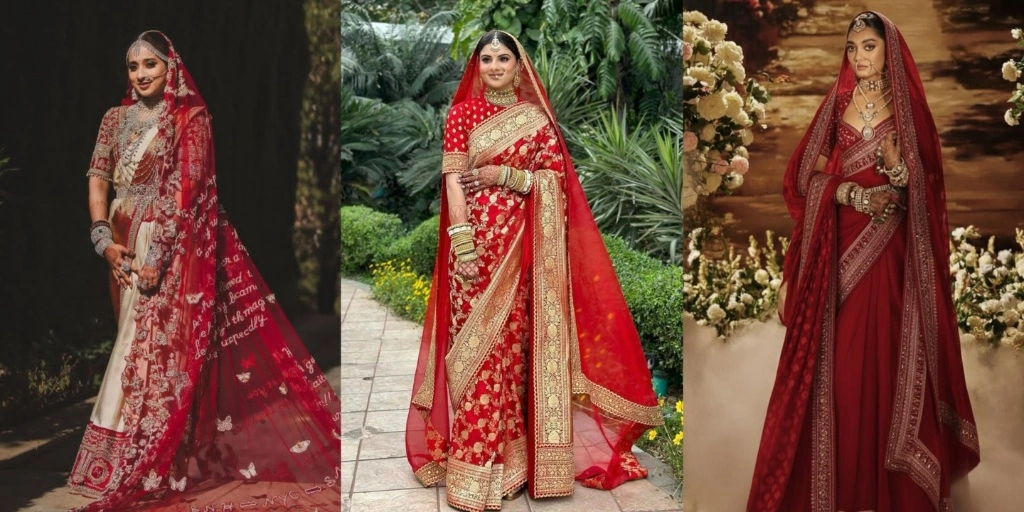 bridal saree drape