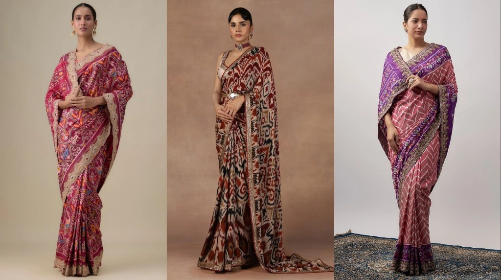 Ikat Saree style for diwali